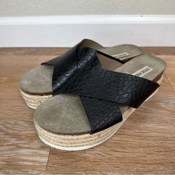 Steve Madden Hassie Platform Chunky Espadrille Sandals - Picture 3 of 12